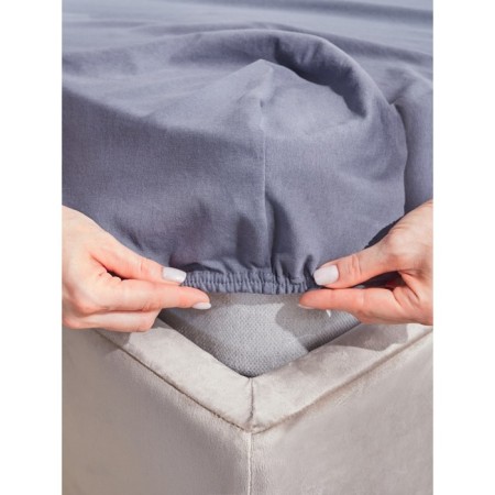 Gray sheet on Gray, size 160x200x20 cm-9