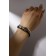 Bracelets "Demetrons" on Magnet, Love with heart, black and white color, 8 cm