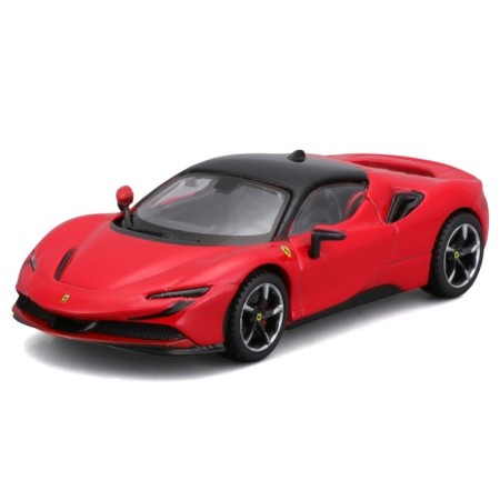 Racing machine Bburago Ferrari SF90 Stradale, Die-Cast, 1:43, Red color