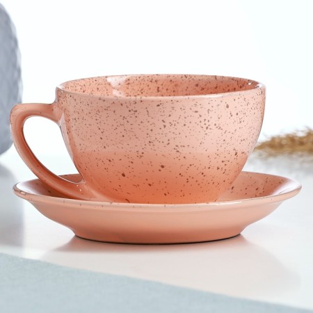 Tea couple "Elegant" 0.25l / 11x6.5cm + saucer 15cm, flamingos-1