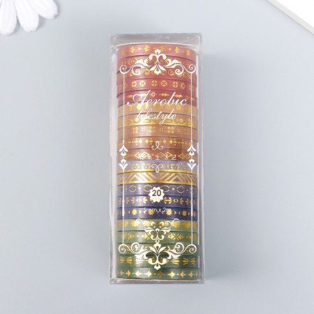 Adhesive tape "Retro" set of 20 pcs width. 0.5 cm dl. 2 m 4x10 cm-4