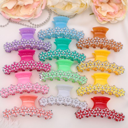 Hair crab "Libretto" Flowers, 9 cm, mix-1