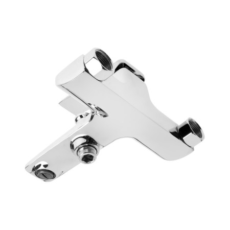 Bath mixer Zein Z3889, single -leaf, watering can 3 modes, hose, holder, chrome-6