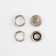 Shirt buttons, open, with the installer, d = 10 mm, 15 pcs, silver color