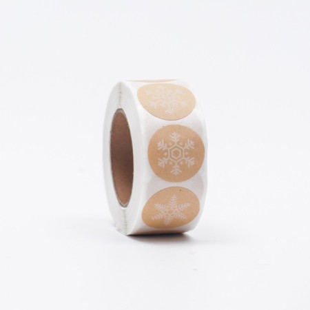 Craft stickers in the roll "Snowflakes", 500 pcs, 2.5 x 2.5 cm-2