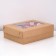 Box for 12 cupcakes with a window, craft, 32.5 x 25.5 x 10 cm