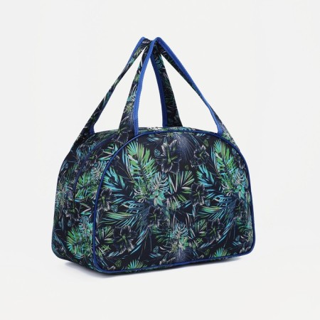Road bag with lightning, green/blue color
