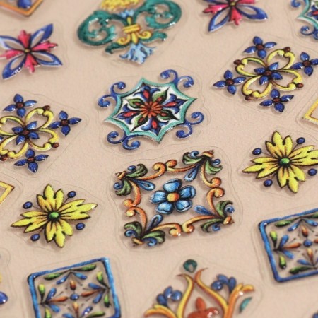 Nail stickers "openwork", voluminous, multi -colored-2