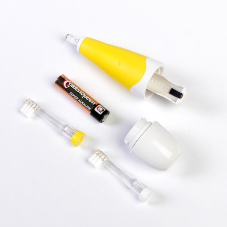 Sonicpulsar CS-561 Kids electric toothbrush, sound, 16000 dv/min, 2 nozzles, yellow.-2