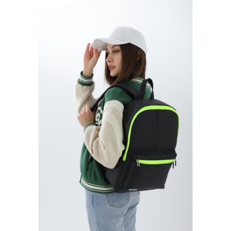 Women's backpack made of artificial leather, Textura, black color-2