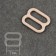 Straps regulator, metal, 10 mm, 20 pcs, beige color