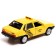 Metal VAZ-21099 “Taxi satellite”, 12 cm, doors and trunk open, yellow color