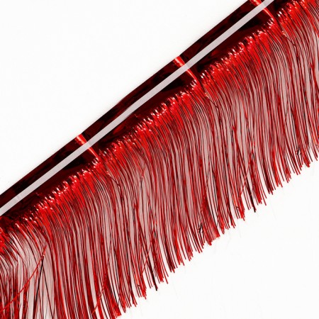 Garland "rain" with sticky tape, 2 meters, red color-2
