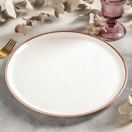 Beege pizza plate, d = 28 cm, beige color-2