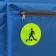 Reflective stickers "pedestrian", d = 6.5 cm, 4 pcs on the sheet, yellow color