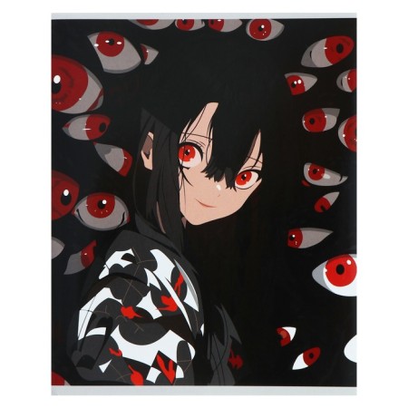 Notebook of 48 sheets in the Calligrata cage "anime. Black and red", cover coated cardboard, full uf-lak, block offset mix-5