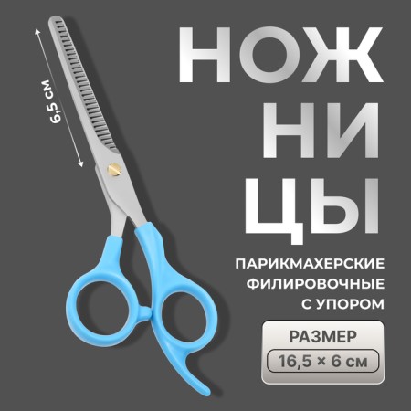 Filive scissors with emphasis, blade - 6.5 cm, blue/silver color