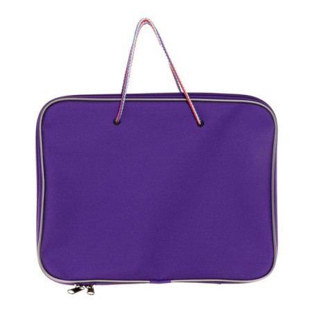 Folder with handles textile A4, 340 x 260 x 20 mm, "Office" 1Sh42 "Lux", inner pocket, purple-2