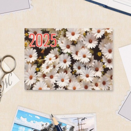Pocket calendar "Flowers - 1" 2025, 7x10 cm, mix-5