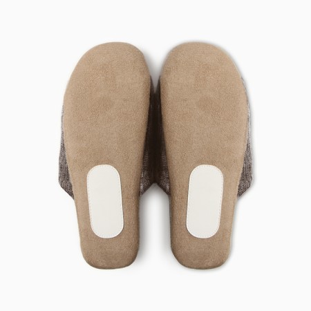 Women's slippers with an open nose eco size 40-41, brown-2