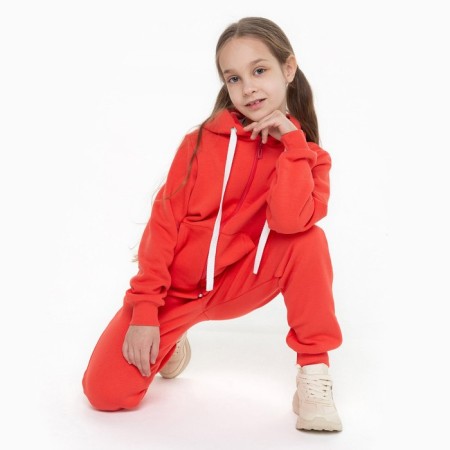 Костюм для девочки (джемпер/брюки), цвет коралловый, рост 158 см-4