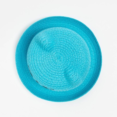 Hat for the girl Minaku "cat", col. Blue, river 50-1