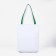Textile bag with lightning, white/green color