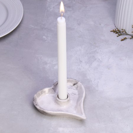 Gypsum Climber "Heart", 14x2.5cm, marble with black stripes