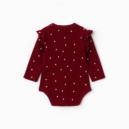 Body baby with a long sleeve "Bear", burgundy color, height 68-4
