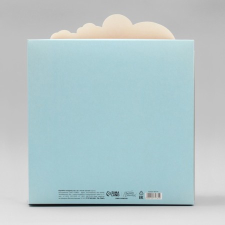Gift folding box, packaging, "carousel of joy", 25 x 25 x 10 cm-4