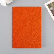 Foamiran glitter 2 mm, 20x30 cm, orange