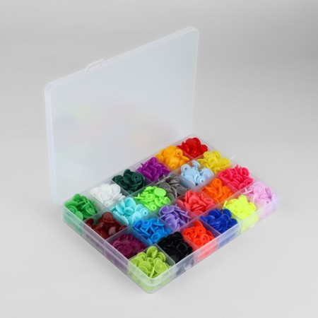 Plastic buttons, d = 12 mm, 240 pcs, in the organizer, colorful color-5