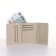 Women's wallet on the button, lilac color