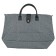 Household bag VX001-05311, gray color, textiles with genuine leather inserts, 47x14x33 cm