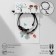 Bracelets "Demetrons" two hearts with beads, black and white color, 8 cm