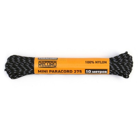 Paracord 275 reflective, nylon, black, d - 2.2 mm, 10 m-1