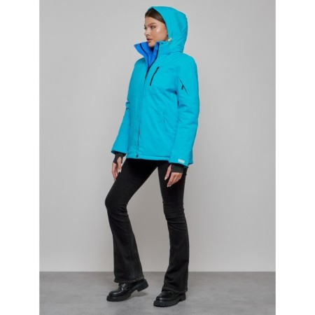 Ski jacket female, size 46, blue color-16