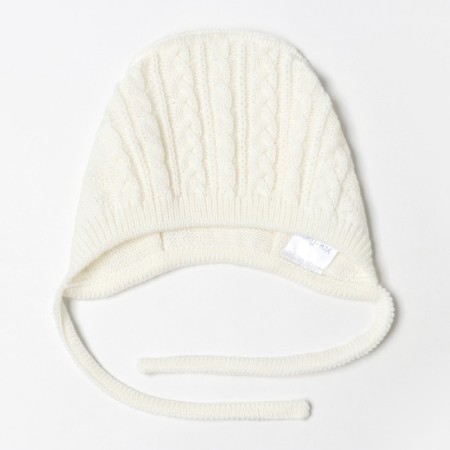 Children's hat "Mimimi", milk color, 1-3 months
