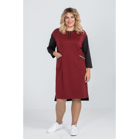 Women's dress, size 54, red color-1