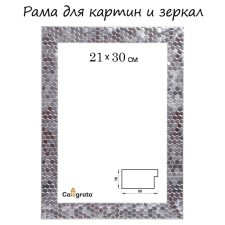 Frame for paintings (mirrors) 21 x 30 x 2.7 cm, plastic, calligrata 651628, silver