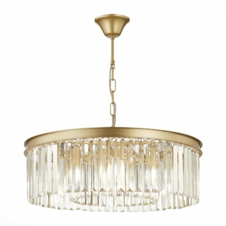 Suspended chandelier ST LUCE. SL1624.203.08. Ercolano. 6x40 W, E14, 55x55x18 cm, Shampan