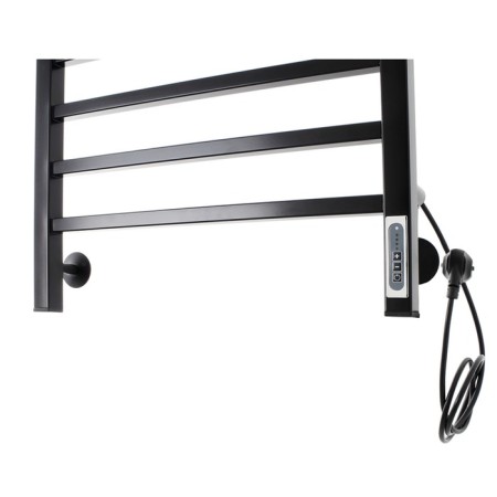 Domoterm electric heated towel rail "Quadro" P8, 500x800 mm, right, black matte-2