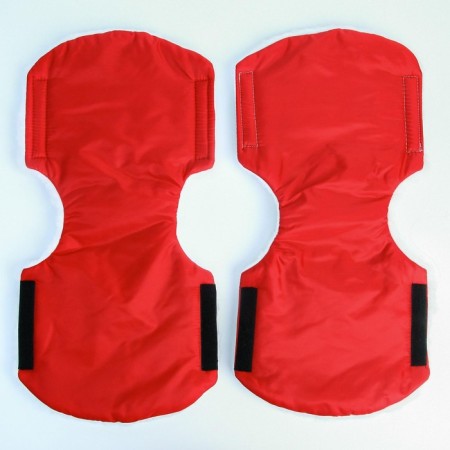 Mittens-Mufts on the handle of the stroller, 2 pcs., Red color-4