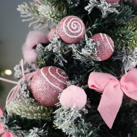 Christmas tree decor "Surprise in the bag" 64x25 cm, pink-1