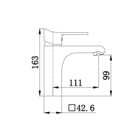 Sink mixer "RMS" SL137-001F, single-leaf, cartridge 35 mm, zinc, chrome-1
