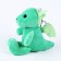 Soft toy "Dragon" on a key fob, 11 cm, color mix