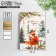 Watercolor cardboard card "Happy New Year", fox, embossing, 10 x 15 cm, new year