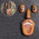 Suspended decor "Face wood with teeth" 26x10x3cm