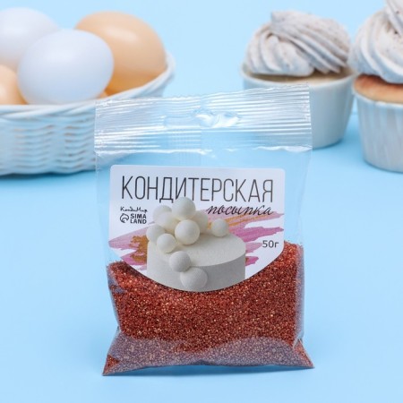 Confectionery sprinkling "sugar", copper, 50 g-1
