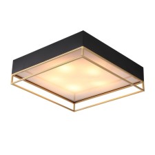 Ceiling lamp ST LUCE. SL1127.422.05. Chodo. 5x40 watts, E27, 60x60x18 cm, black color, matte gold